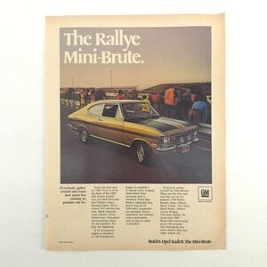VTG Buick Opel Kadett Advertising Print Ad 1969 Rallye Mini-Brute Promo GM Decor